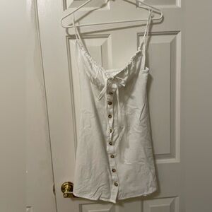 Commense Button up white dress